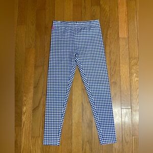 Polo Ralph Lauren Blue and White Checkered Leggings (medium 8-10)
